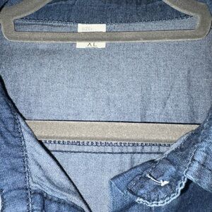 Elegant Blue Denim Midi Dress